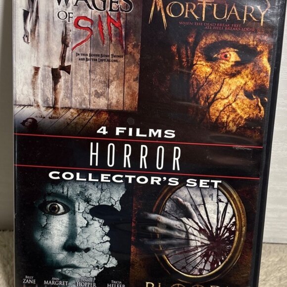 Horror Four Pack DVD Set Wages Of Sin Mortuary Memory Bloody Mary Echo Bridge - Picture 1 of 4